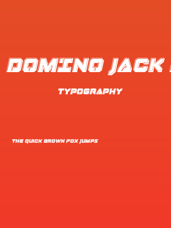 Domino Jack Bevel Italic Italic Poster