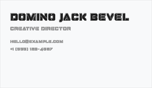 Domino Jack Bevel Business Card