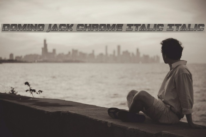 Domino Jack Chrome Italic Italic Font examples