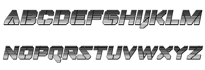Domino Jack Chrome Italic Italic Font LOWERCASE