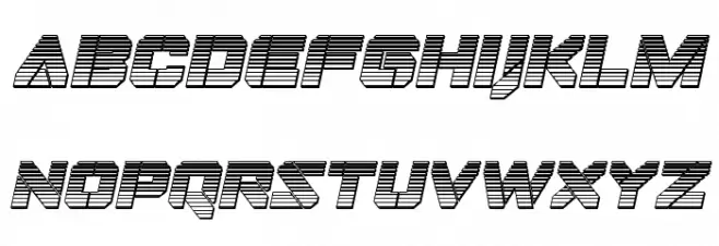 Domino Jack Chrome Italic Italic Schriftart Kleinbuchstaben