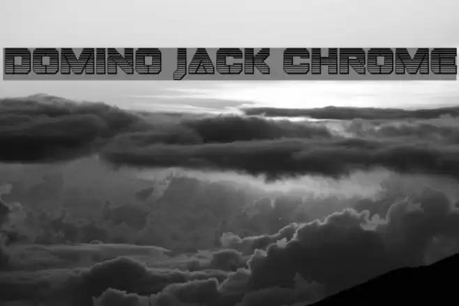 Domino Jack Chrome Font examples