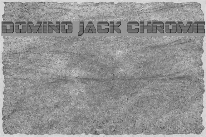 Domino Jack Chrome Font examples