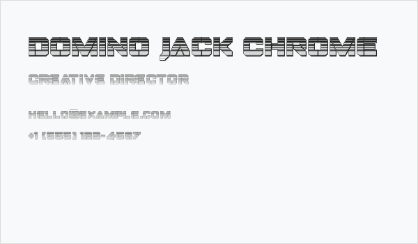 Domino Jack Chrome Business Card