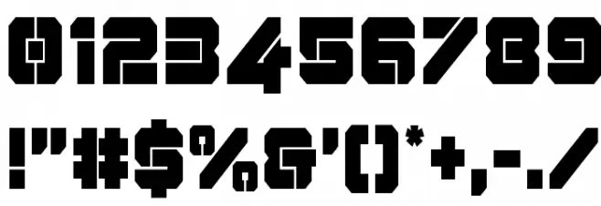 Domino Jack Condensed Condensed Font OTHER CHARS