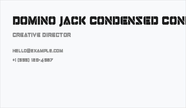 Domino Jack Condensed Condensed Business Card