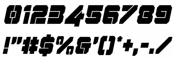 Domino Jack Condensed Italic Condensed Italic Font OTHER CHARS