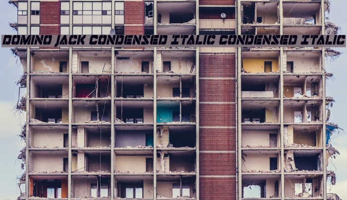 Domino Jack Condensed Italic Condensed Italic Fonte examples
