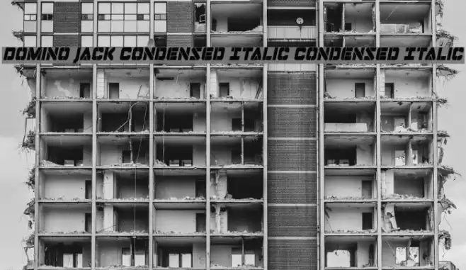 Domino Jack Condensed Italic Condensed Italic Font examples