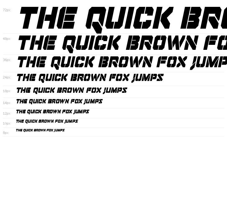 Domino Jack Condensed Italic Condensed Italic Waterfall