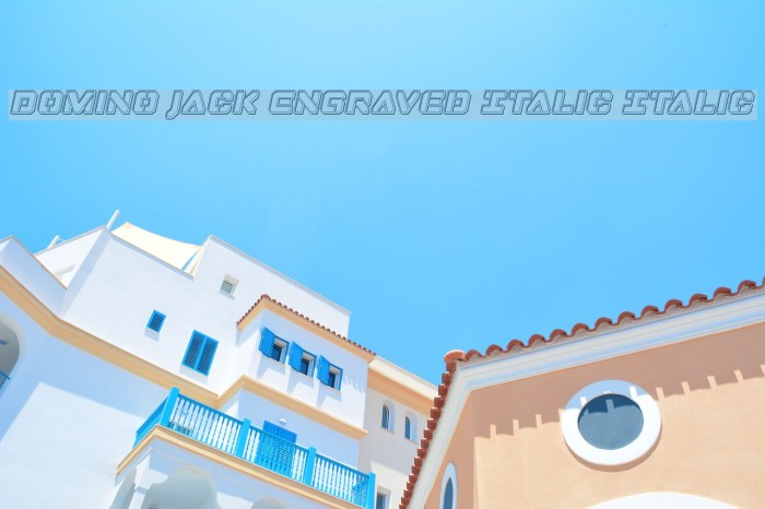 Domino Jack Engraved Italic Italic Example 1