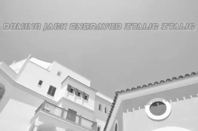 Domino Jack Engraved Italic Italic Font examples