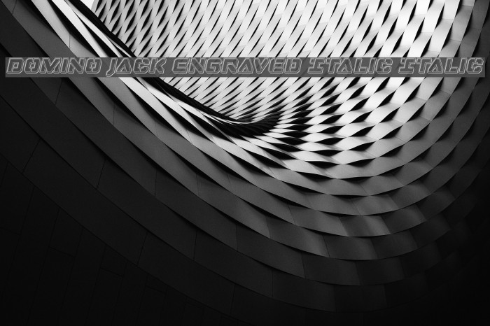 Domino Jack Engraved Italic Italic Example 2