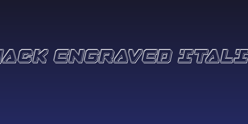 Domino Jack Engraved Italic Italic Social Header