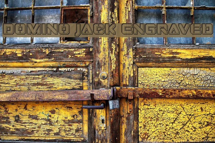 Domino Jack Engraved Font examples