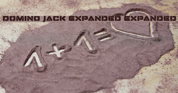 Domino Jack Expanded Expanded Font examples