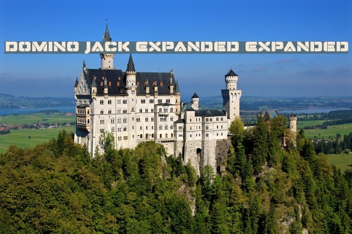 Domino Jack Expanded Expanded Font examples