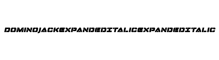 Domino Jack Expanded Italic Expanded Italic  नि: शुल्क फ़ॉन्ट्स डाउनलोड
