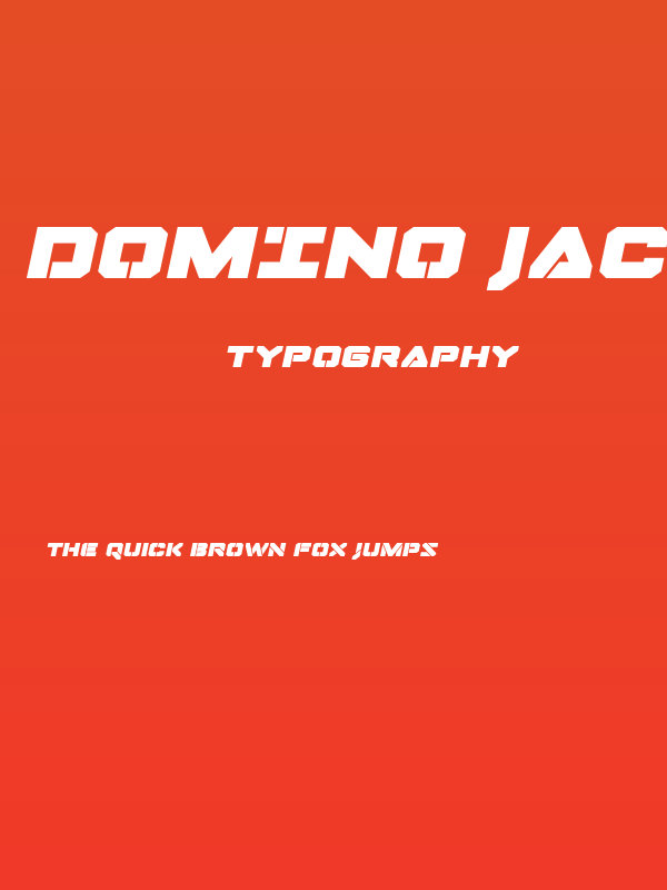 Domino Jack Expanded Italic Expanded Italic Poster