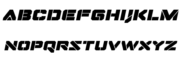 Domino Jack Expanded Italic Expanded Italic Font LOWERCASE
