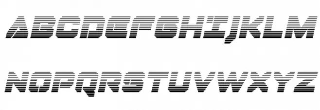 Domino Jack Gradient Italic Italic Caratteri MAIUSCOLE