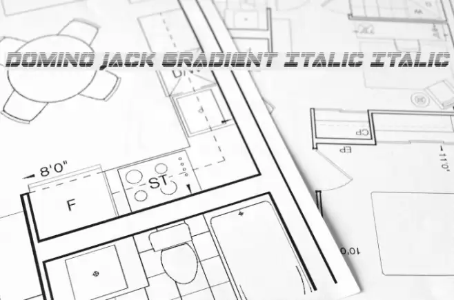 Domino Jack Gradient Italic Italic Font examples