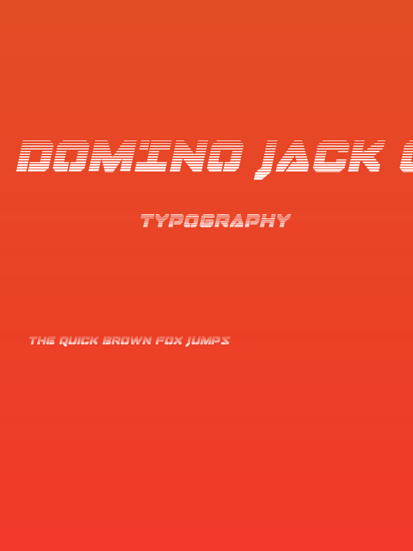 Domino Jack Gradient Italic Italic Poster