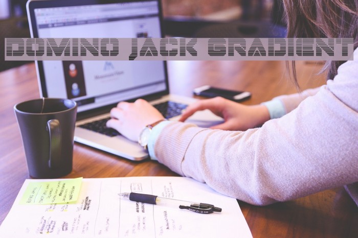 Domino Jack Gradient Font examples