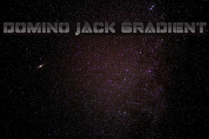 Domino Jack Gradient Font examples