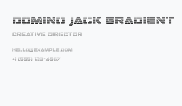 Domino Jack Gradient Business Card