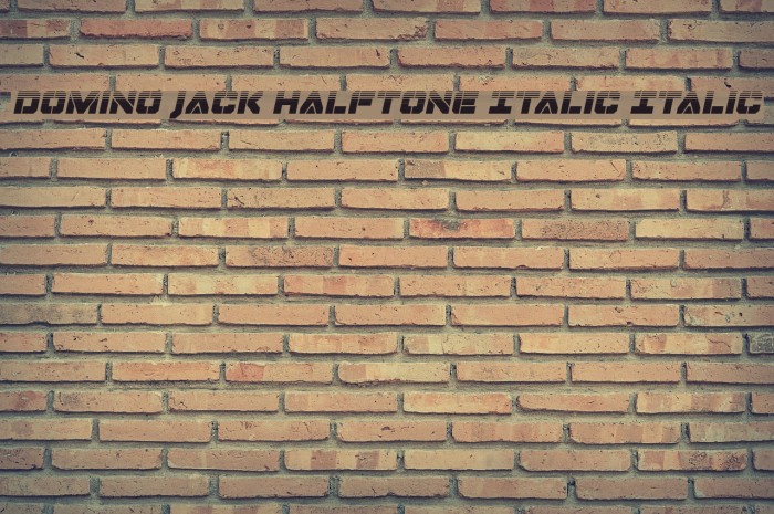Domino Jack Halftone Italic Italic Font examples