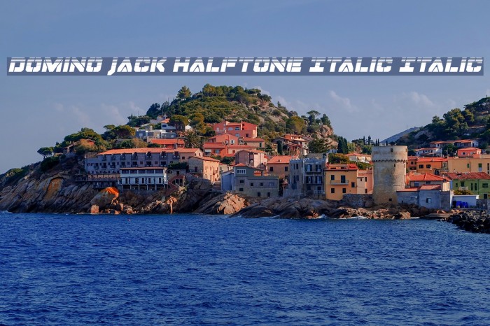 Domino Jack Halftone Italic Italic Font examples