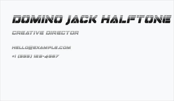 Domino Jack Halftone Italic Italic Business Card
