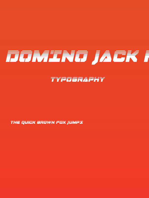Domino Jack Halftone Italic Italic Poster