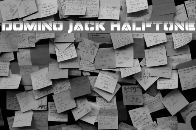 Domino Jack Halftone Font examples
