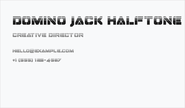 Domino Jack Halftone Business Card