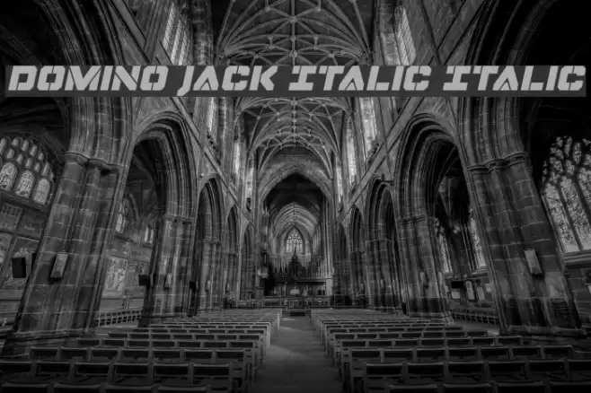 Domino Jack Italic Italic Font examples