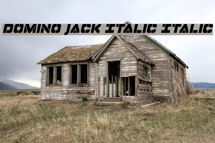 Domino Jack Italic Italic Font examples