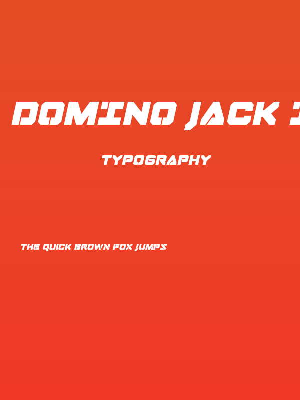 Domino Jack Italic Italic Poster
