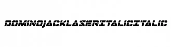 Domino Jack Laser Italic Italic  Frei Schriftart Herunterladen