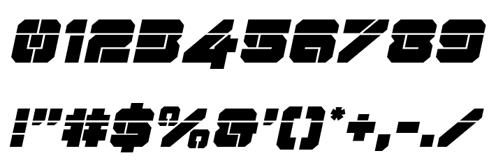 Domino Jack Laser Italic Italic Font OTHER CHARS