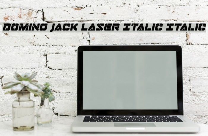 Domino Jack Laser Italic Italic Font examples