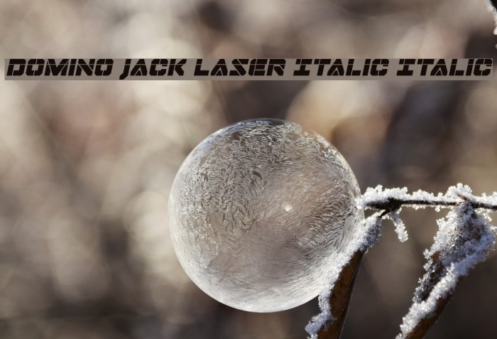 Domino Jack Laser Italic Italic Font examples