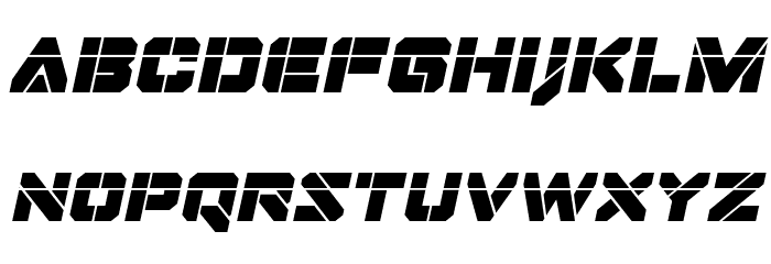 Domino Jack Laser Italic Italic Font LOWERCASE