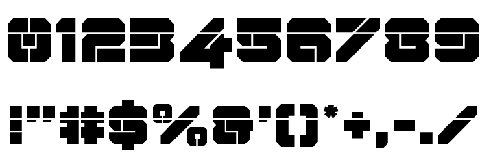 Domino Jack Laser Font OTHER CHARS