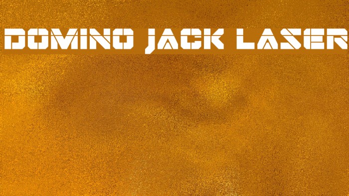 Domino Jack Laser Font examples