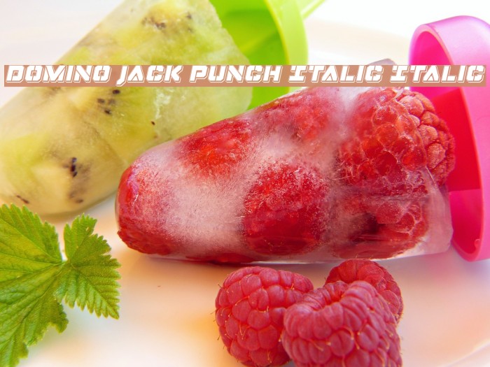 Domino Jack Punch Italic Italic Font examples