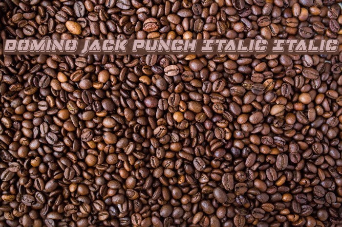 Domino Jack Punch Italic Italic Font examples