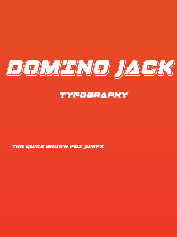 Domino Jack Punch Italic Italic Poster