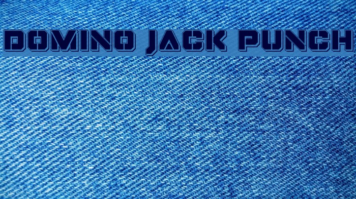 Domino Jack Punch Font examples